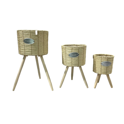 Modern Basket Planter Plant Pot Stand (A)
